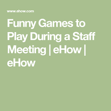 Large group games and group activities to break the ice, increase team cohesion, generate if you are running a meeting or group training workshop you probably have your favorite group activities that prove to group activities that are easy to run with small groups might not work for larger teams. Funny Games To Play During A Staff Meeting Staff Meetings Funny Games Meeting Games