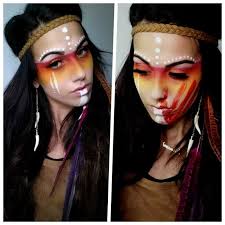 1001 Kreative Ideen Fur Ein Einfaches Halloween Make Up Tribales Make Up Indianer Schminken Halloween Makeup