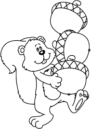 Black And White Squirrel With Acorn Clipart Squirrel2 Bw Bmp 579 813 Fall Coloring Pages Squirrel Coloring Page Fall Coloring Pictures