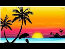 Sunset beach drawing of a sunset beachsunsetp wallpaper. How To Draw Sunset Scenery Of Beach Step By Step Very Easy Youtube