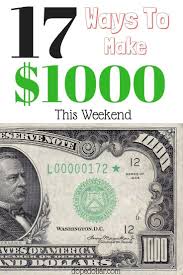 Need Extra Money Here Apos S 17 Ways To Make 1000 Dollars By The End Of The Week Click Here To Check The L Earn Money From Home Extra Money Way To Make Money