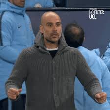 Josep guardiola, born on 18 january 1971 in santpedor, barcelona | fifa best coach 2011. Gif Pep Guardiola Realizes That Sterling S Goal Was Disallowed Against Tottenham Witty Futty