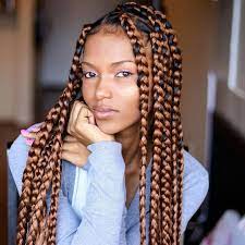 Make the style playful by securing each braid with a light blue elastic. 79 Sophisticated Box Braid Hairstyles With Tutorial