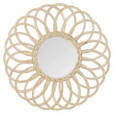 Miroir Rond En Rotin D60 Miroir Miroir Rond Rotin