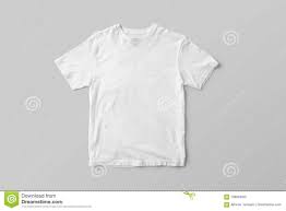 Blank White T Shirt Mock Up On Grey Background Front Side View White Tshirt Gray Background Shirts