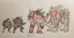 Skaven Space Marine (compared to Ogre, Stormvermin, and Clan rat) : r/skaven