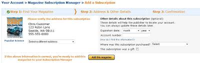 Check spelling or type a new query. Amazon Com Magazine Subscription Manager