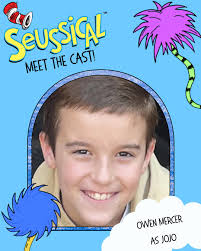 Introducing a few of the cast members of Seussical! Nora Vellis as the Sour  Kangaroo Owen Mercer as Jojo Vic McCraken as Mr. Mayor Zola Feasel as Mrs.  Mayor Jacob Swan as