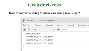 Cameltosnakecase(final string camelcase) converts ruby to camel case. How To Convert A String To Snake Case Using Javascript Geeksforgeeks