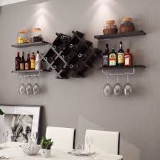 If you are looking for a. Goplus Set Of 5 Wall Mount Wine Rack Set W Storage Shelves And Glass Holder Black Modern Kitchen Furniture Hw57392bk Buy At The Price Of 67 99 In Aliexpress Com Imall Com
