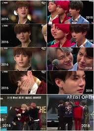 In 2 Years Nothing Has Changed Their Emotions Are The Same Bts Mama2016 Mama2018 Bts Boys Bts Army Bts Memes