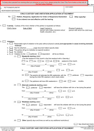 Download California Child Custody Form for Free - FormTemplate