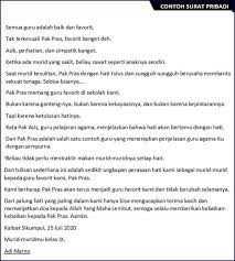 Contoh surat pribadi kini semakin jarang untuk ditemukan keberadaannya. Contoh Surat Pribadi Untuk Teman Sekelas Tentang Covid Contoh Surat Pribadi Liburan Bersama 7 Contoh Surat Pribadi Untuk Sahabat Guru Orang Tua Serta Cara Membuatnya Contoh Surat Pribadi Kini Semakin Jarang