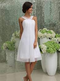 Standesamtkleid brautkleid hochzeitskleid weiß kurz mittellang. Schlicht A Linie Sommer Strand Brautkleid Empire Schwanger Kurz Tull
