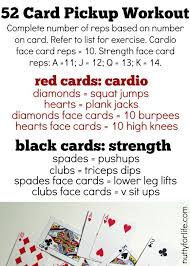 Too many doubles and the canvas cards are a joke. 52 Card Pickup Workout Deck Of Cards Workout Nutty For Life Card Workout Workout Games Deck Of Cards