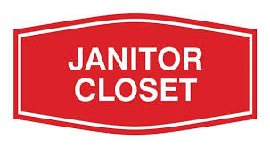 Reload to refresh your session. Brushed Silver Fancy Janitor Closet Sign Large