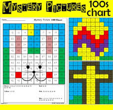 Hundreds Chart Math Mystery Pictures Easter Easter Theme