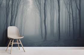 The site owner hides the web page description. Grey Misty Forest Wallpaper Mural Hovia Nz