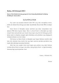 Karya tulis ilmiah tentang globalisasi. Doc Karya Tulis Pkn Dhewy Forthuna Tolang Academia Edu