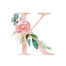 Find the best and most beautiful flower wallpapers and images! Buchstabe Letter K Monogram Wallpaper Flower Typography Flower Letters