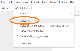 At the end of your margin, you'll see a triangle pointing downward and a blue rectangle. How To Format Your Story In Google Docs The Library