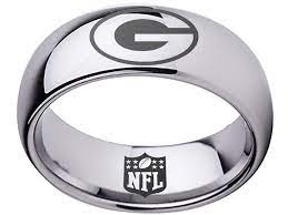 Green Bay Packers Ring Silver Ring 8mm Tungsten Ring Sizes 5 16 Available Customiz Green Bay Packers Fans Green Bay Packers Championships Green Bay Packers