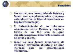De acuerdo con cifras del ministerio de finanzas de japón, en el año 2003 las exportaciones mexicanas a japón alcanzaron mil 776 millones de dólares. Octubre 2003 Subsecretara De Negociaciones Comerciales Internacionales Fortalecimiento