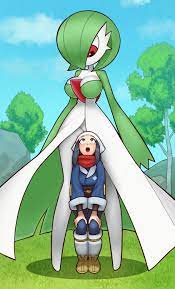 2girls akari (pokemon) alpha pokémon anthro big breasts blue eyes  breasts female gardevoir generation 3 pokemon long hair loodncrood nintendo  pokémon (species) pokemon pokemon legends: arceus pokemon rse red