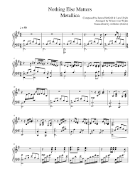 Metallica metallica (black album) nothing else matters. Nothing Else Matters Metallica Sheet Music For Piano Solo Musescore Com