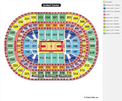 united center chicago il seating chart view