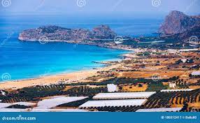 希腊克里特岛碧蓝海滩法拉萨尔纳法拉萨尔纳天堂沙滩深绿松石海滩库存图片- 图片包括有夏天, 横向: 180312417