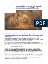 Cine trebuie să salute primul: Asuprirea Romanilor Din Ardeal Sub Hasburgi Docx