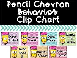 Pencil Chevron Behavior Clip Chart