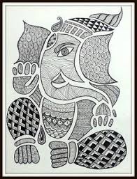 Artistic Ganpati Photo Black And White Image Result For Madhubani Paintings In Black And White Mandala Art Lesson Doodle Art Designs Mandala Design Art