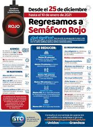 A partir del 24 de mayo. Regresa Guanajuato A Rojo En El Semaforo Estatal De Reactivacion A Partir Del 25 De Diciembre Boletines Dependencias