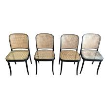 1970s Mid Century Modern Josef Hoffman Caned Dining Chairs Set Of 4 Image 1 Of 11 Dining Chairs Chair Chair Set