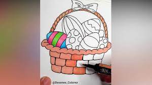 See more ideas about desen, șabloane, grădiniță. Cos Cu Oua Desen De Paste Desenam Si Coloram Oua Rosii Youtube