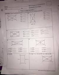 Quadrilateral just means four sides (quad means four, lateral means side). Solved Unit 7 Polygons Quadrilaterals Name Id Homework 4 1 Answer Transtutors
