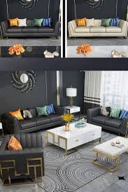 Black White Leather Living Room Interior Design Furniture Design Chair Couches Living Room Comfy Restaurant Furniture Chairs