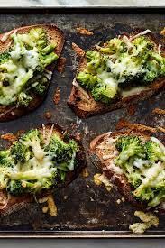 Broccoli Toasts With Melty Provolone Recipe Recipe Broccoli Provolone Recipes
