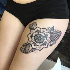 Tattoo of a yorkshire rose on matt's upper arm. Yorkshire Rose Mandala On Rosa Blackwork Dotwork Teambish Cute Thigh Tattoos Ankle Tattoos For Women Mandala Tattoos