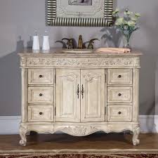 48 Inch Furniture Style Single Bathroom Vanity In White Bathroom Vanity Bathroom Furniture Vanity Distressed Bathroom Vanity