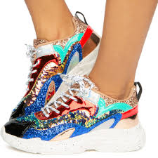 Bambam 1 Sequin Glitter Mix Sneakers