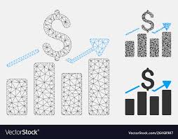 Sales Bar Chart Mesh 2d Model And Triangle