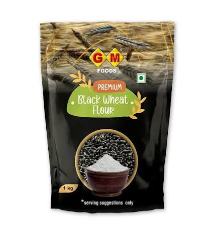 GM FOODS BLACK WHEAT FLOUR 1KG.
