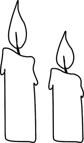 Black And White Candles Clipart Candles Coloring Page Clipart Colorful Candles Clip Art Coloring Pages