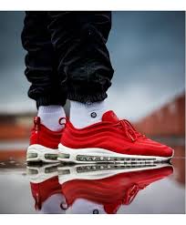 Mens Nike Air Max 97 Black And Red Nike Air Max 97 Cvs Sport Red Trainers Cheap Sale Uk Sneakers Men Fashion Sneakers Men Nike Air Max 97