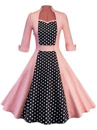 Free 2 Day Shipping Buy 50s Women Vintage Polka Dot Rockabilly Swing Pinup Evening Party Housewife D Retro Swing Dresses Vintage Midi Dresses Rockabilly Dress
