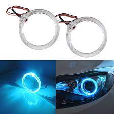 2 Ice Blue 2 5 Led Light Guide Angel Eyes Halo Rings For Car Headlight Retrofit Ebay Lighting Guide Led Lights Car Led Lights