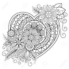 Try searching the site using the search box in the upper right corner of this page. Heart With Floral Pattern Valentines Day Adult Coloring Page Royalty Free Cliparts Vectors And Stock Illustration Image 127013551